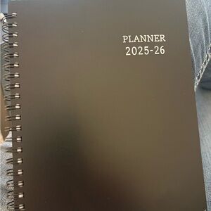 Black Spiral Planner 2025-26